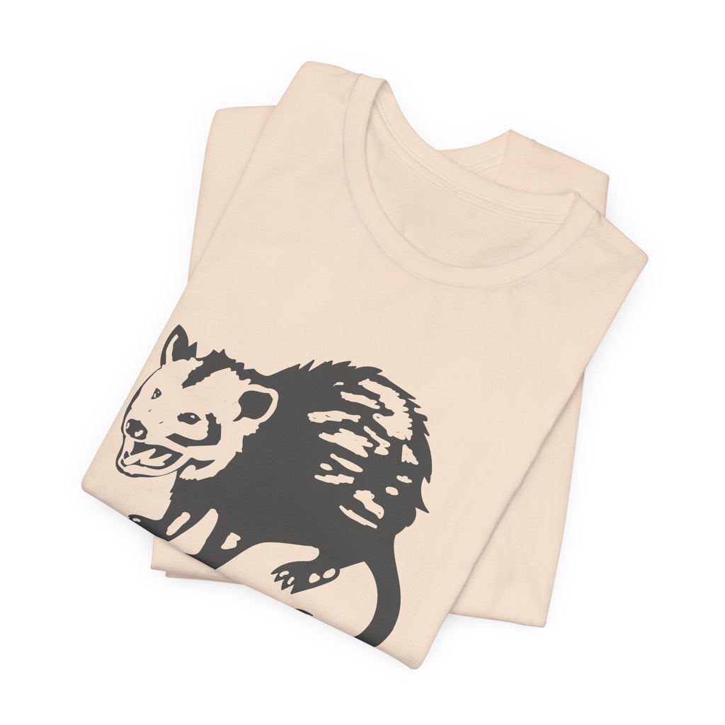 Funny Animal Graphic Tee, Unisex Jersey T-Shirt, Cute Opossum Tee, Gift for Animal Lovers, Casual Everyday Wear