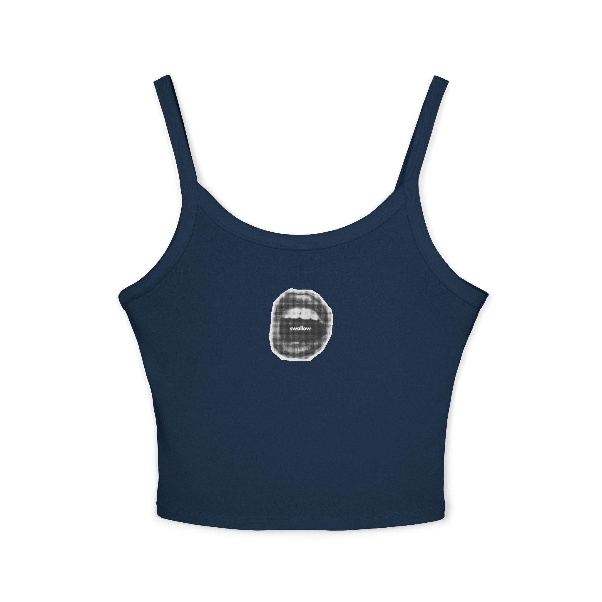 Trendy Women's Spaghetti Strap Tank Top with Chic Graphic Design, Summer Fashion Essential, Casual Wear, Gift for Her, Birthday Present
