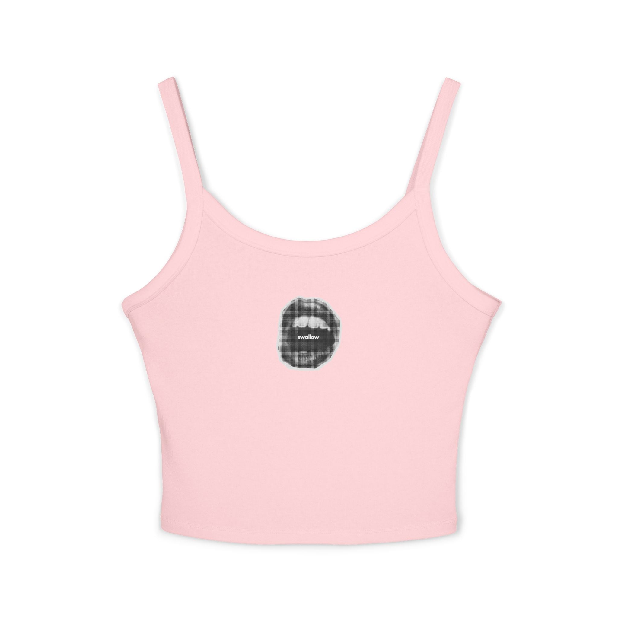Trendy Women's Spaghetti Strap Tank Top with Chic Graphic Design, Summer Fashion Essential, Casual Wear, Gift for Her, Birthday Present