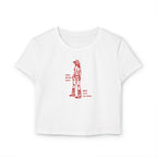Western Women's Baby Tee with Retro Graphic, Casual Top, Trendy Summer Shirt, Unique Gift for Her, Graphic Cropped Tee