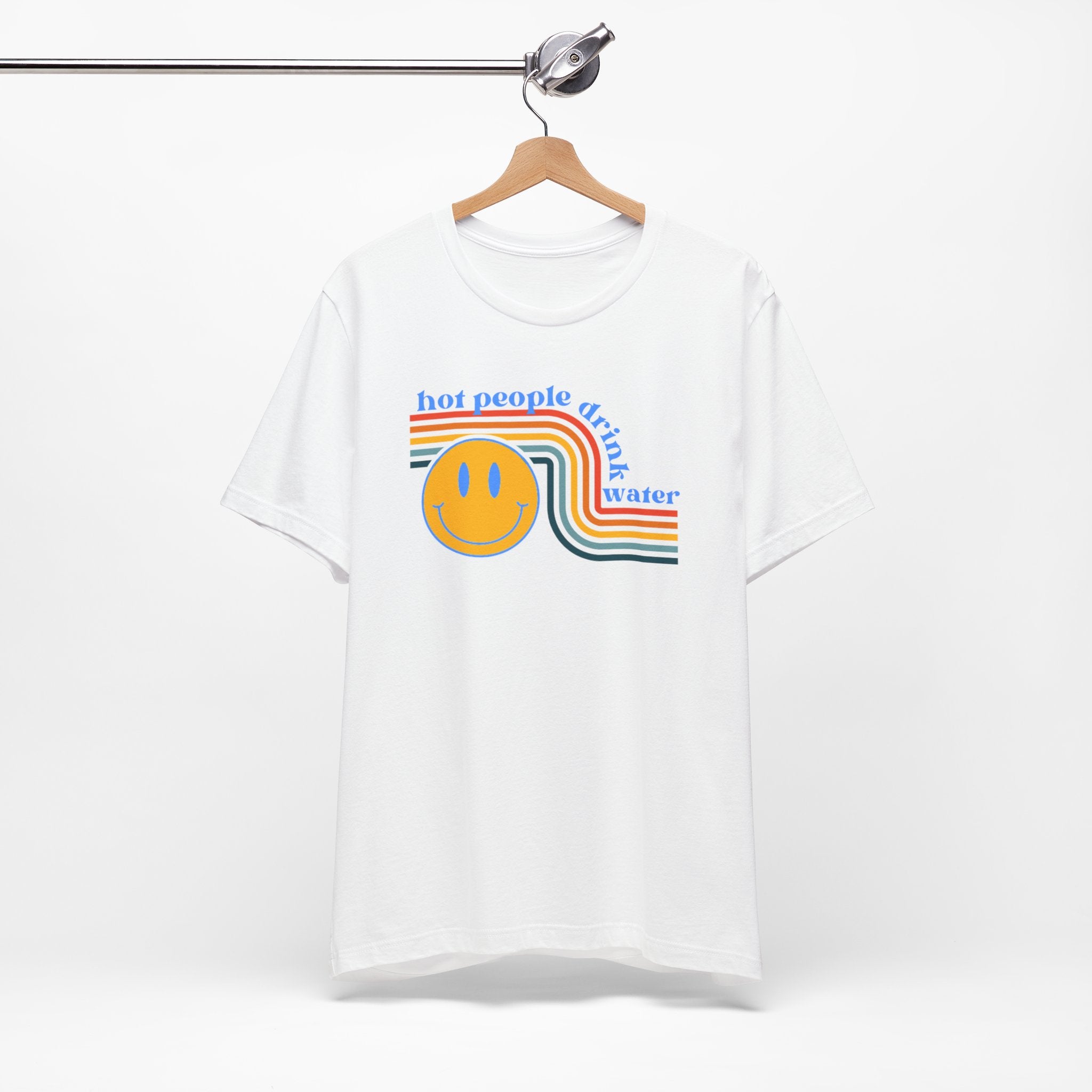 Smiley Water Quote Tee - Casual Summer Shirt, Gift for Friends, Fun Graphic Tee, Festival Wear, Hot Summer Vibes