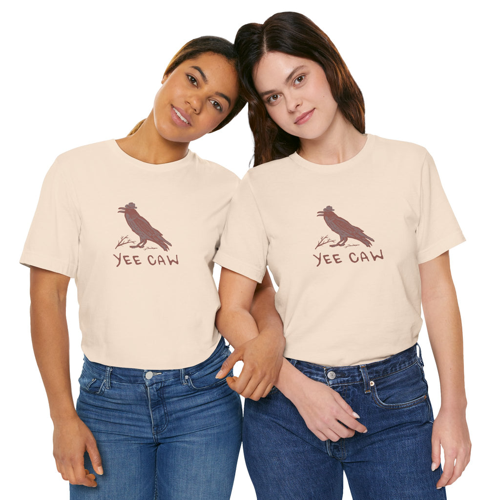 Western "Yee Caw" Unisex Tee, Bird Lover's T-Shirt, Gift for Nature Enthusiasts, Casual Wear