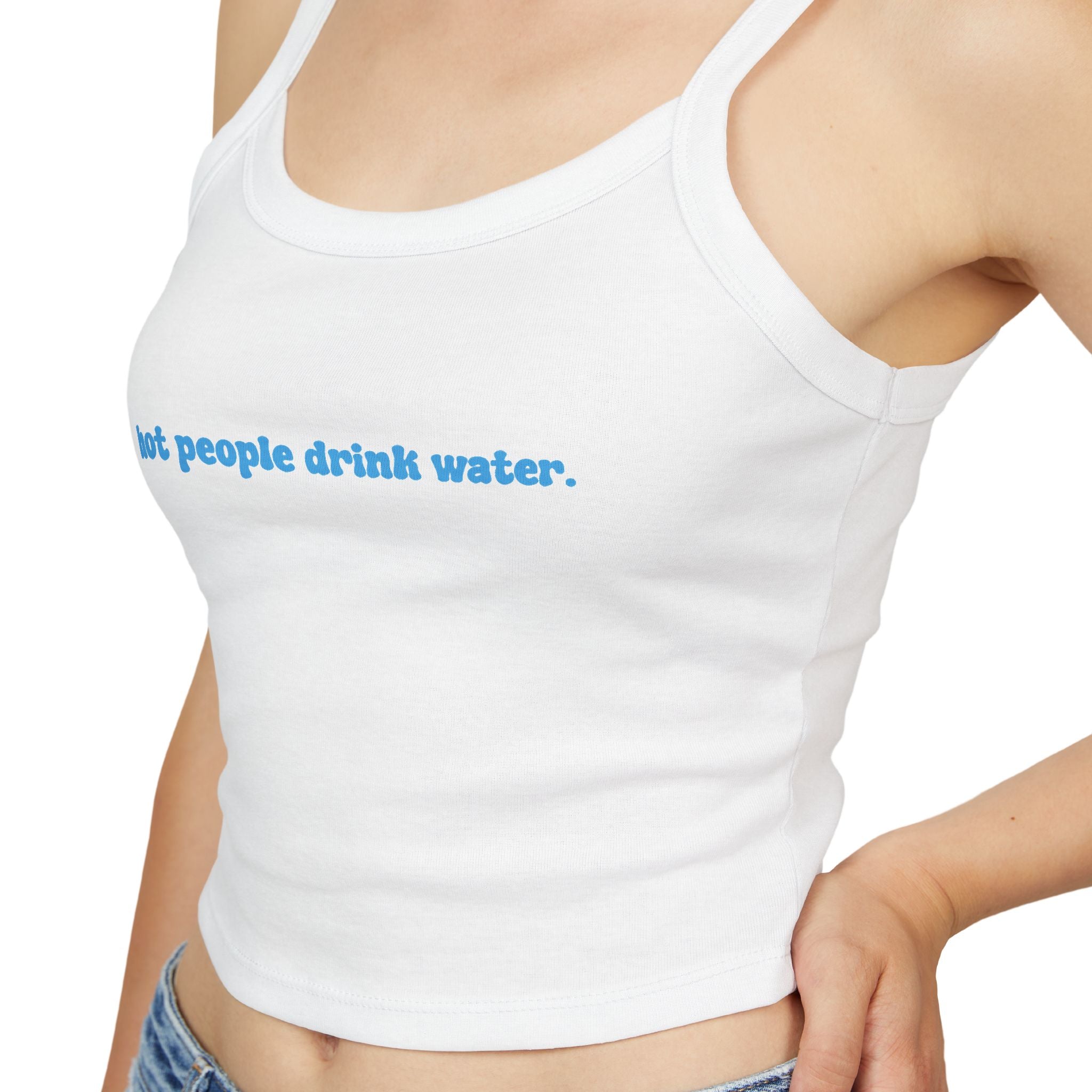 Trendy Women's Tank Top - "Hot People Drink Water" - Casual Wear, Summer Fashion, Gift for Friends, Fitness Apparel, Beach Top