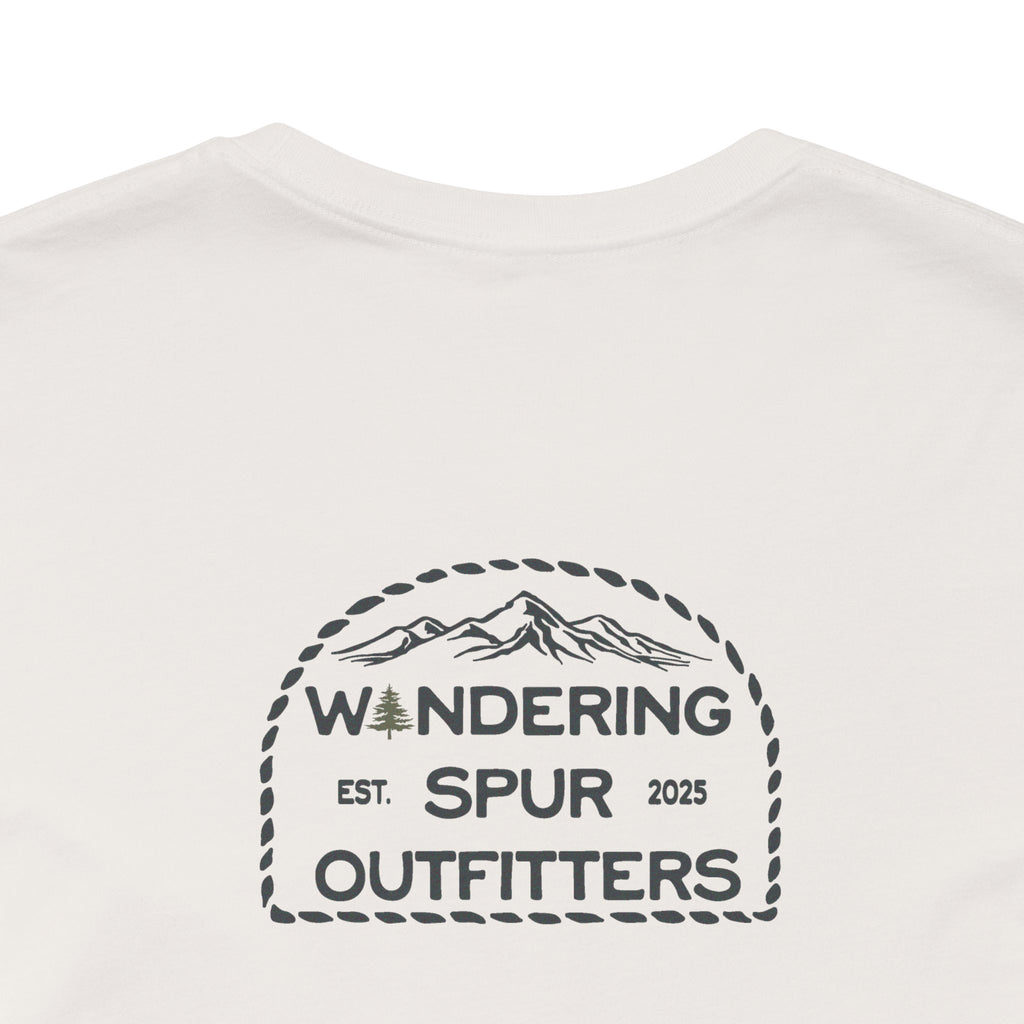 Wandering Spur Outfitters Tee, Adventure Shirt, Travel Apparel, Nature Lover T-Shirt, Gift for Outdoor Enthusiasts, Unique Graphic Tee