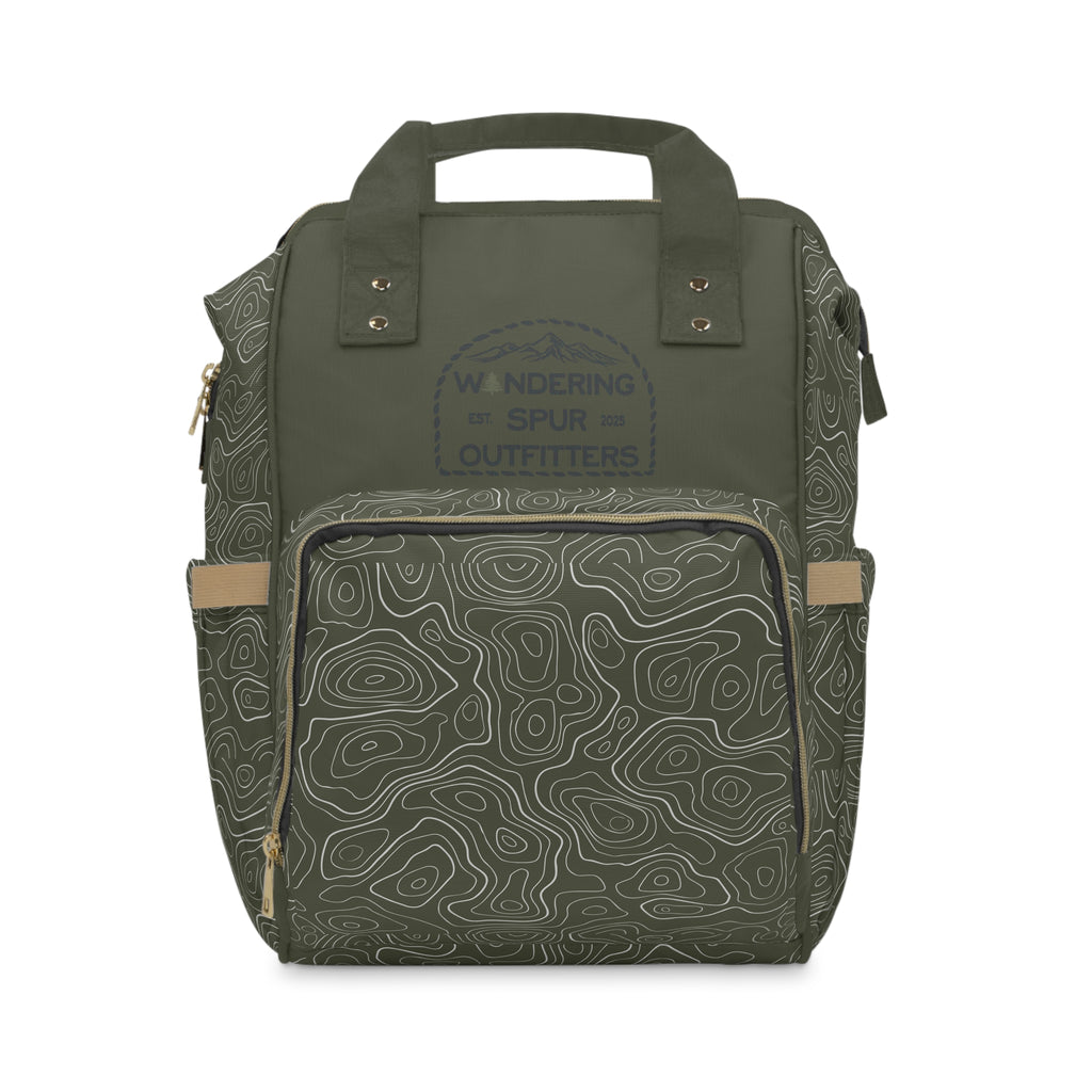 Topographic Lines Multifunctional Backpack, Gift for Adventure Lovers, Eco-Friendly