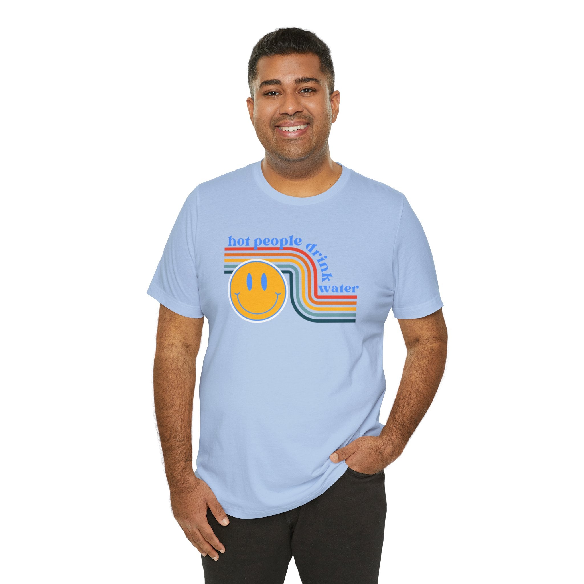 Smiley Water Quote Tee - Casual Summer Shirt, Gift for Friends, Fun Graphic Tee, Festival Wear, Hot Summer Vibes