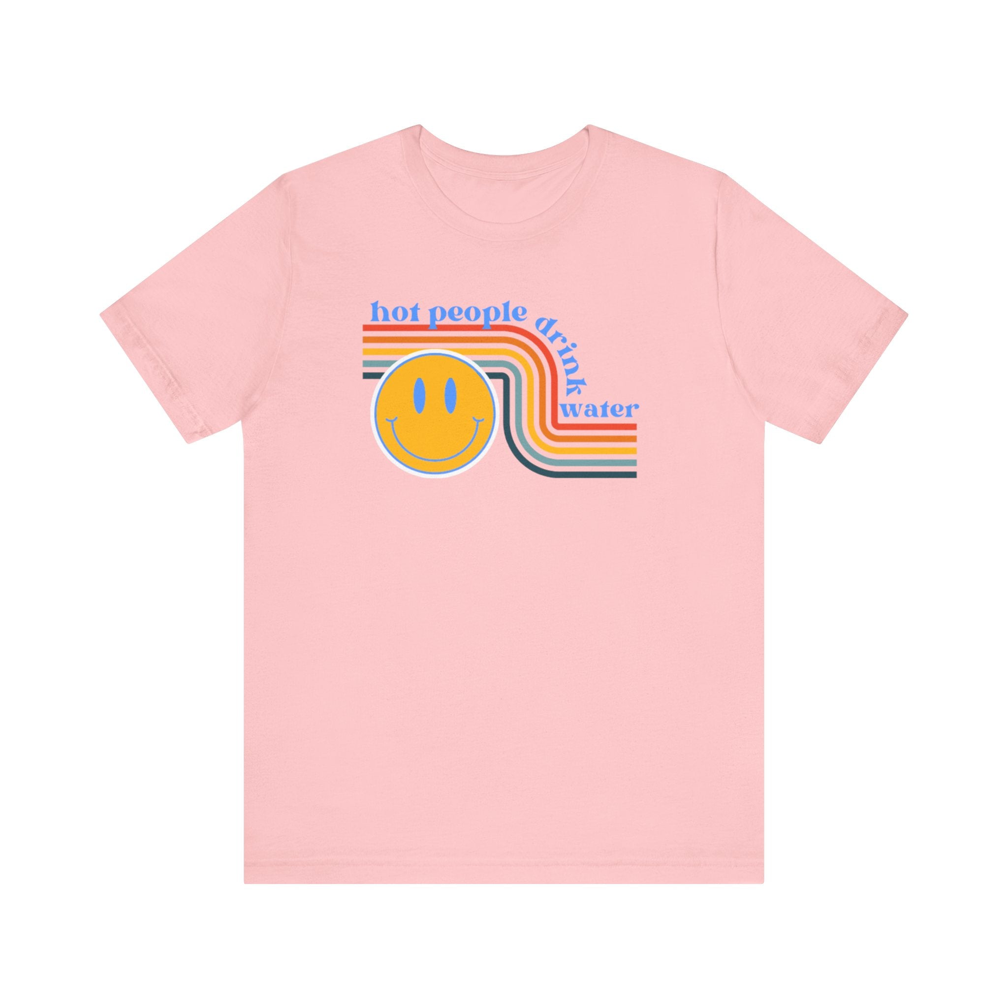 Smiley Water Quote Tee - Casual Summer Shirt, Gift for Friends, Fun Graphic Tee, Festival Wear, Hot Summer Vibes