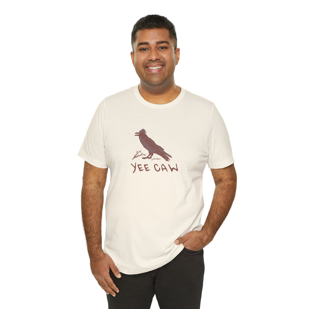 Western "Yee Caw" Unisex Tee, Bird Lover's T-Shirt, Gift for Nature Enthusiasts, Casual Wear