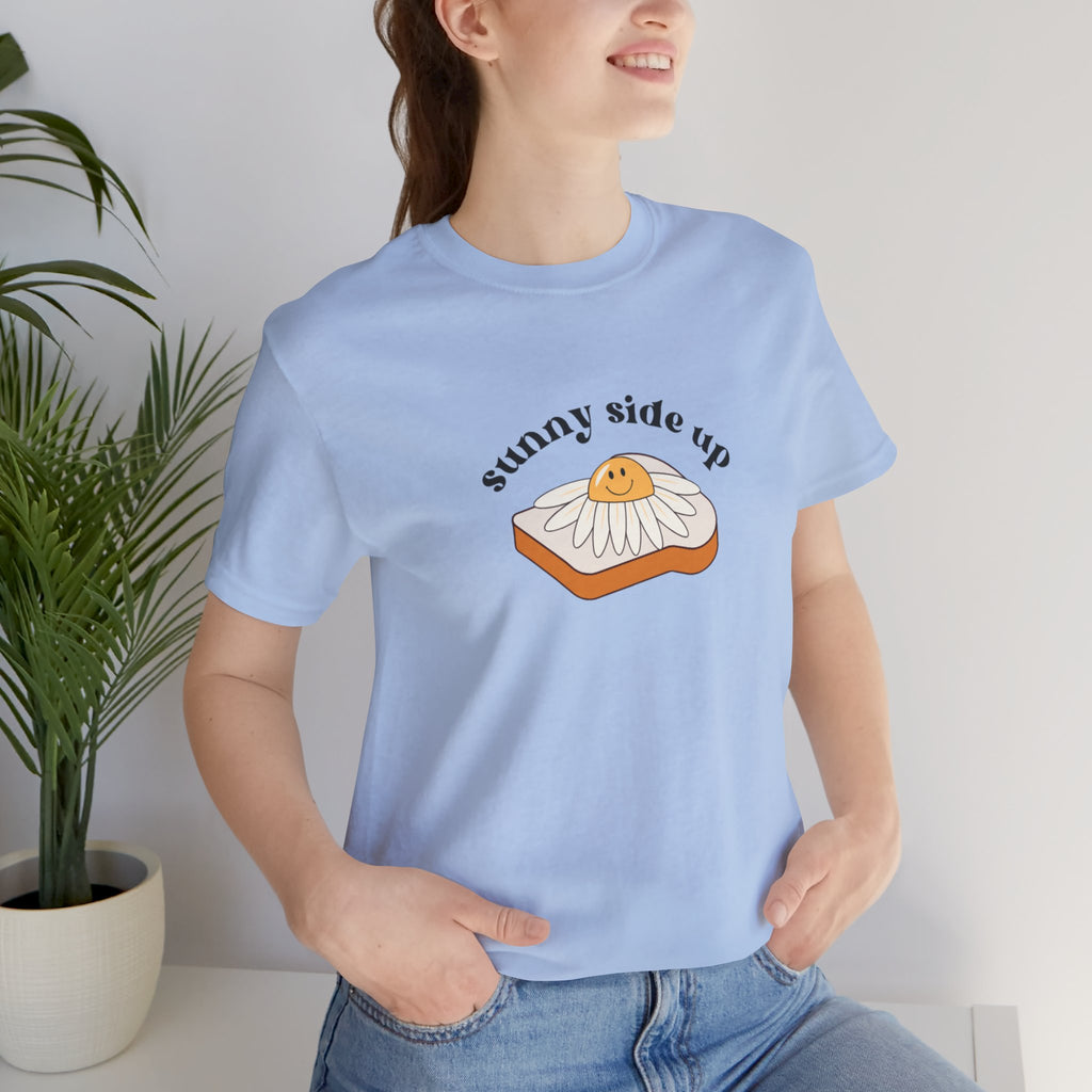Sunny Side Up Graphic Tee, Cute Egg T-Shirt, Unisex Fun Fashion, Gift for Food Lovers, Breakfast Lover's Apparel