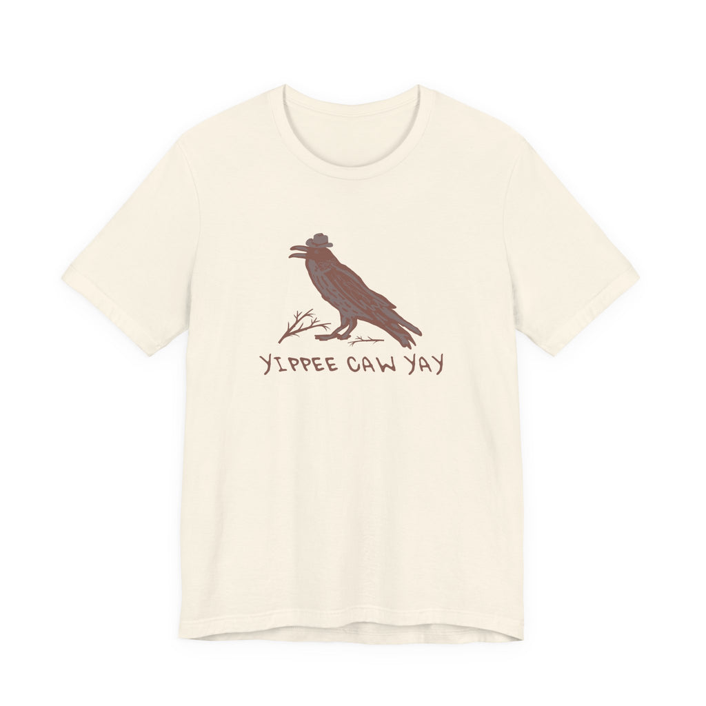 Western Yippee Caw Yay Bird Tee - Unisex Jersey Shirt, Nature Lover Gift, Casual Outfit, Birdwatching Apparel